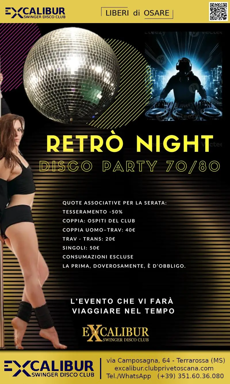 Swinger club prive evento Retrò Party Night
